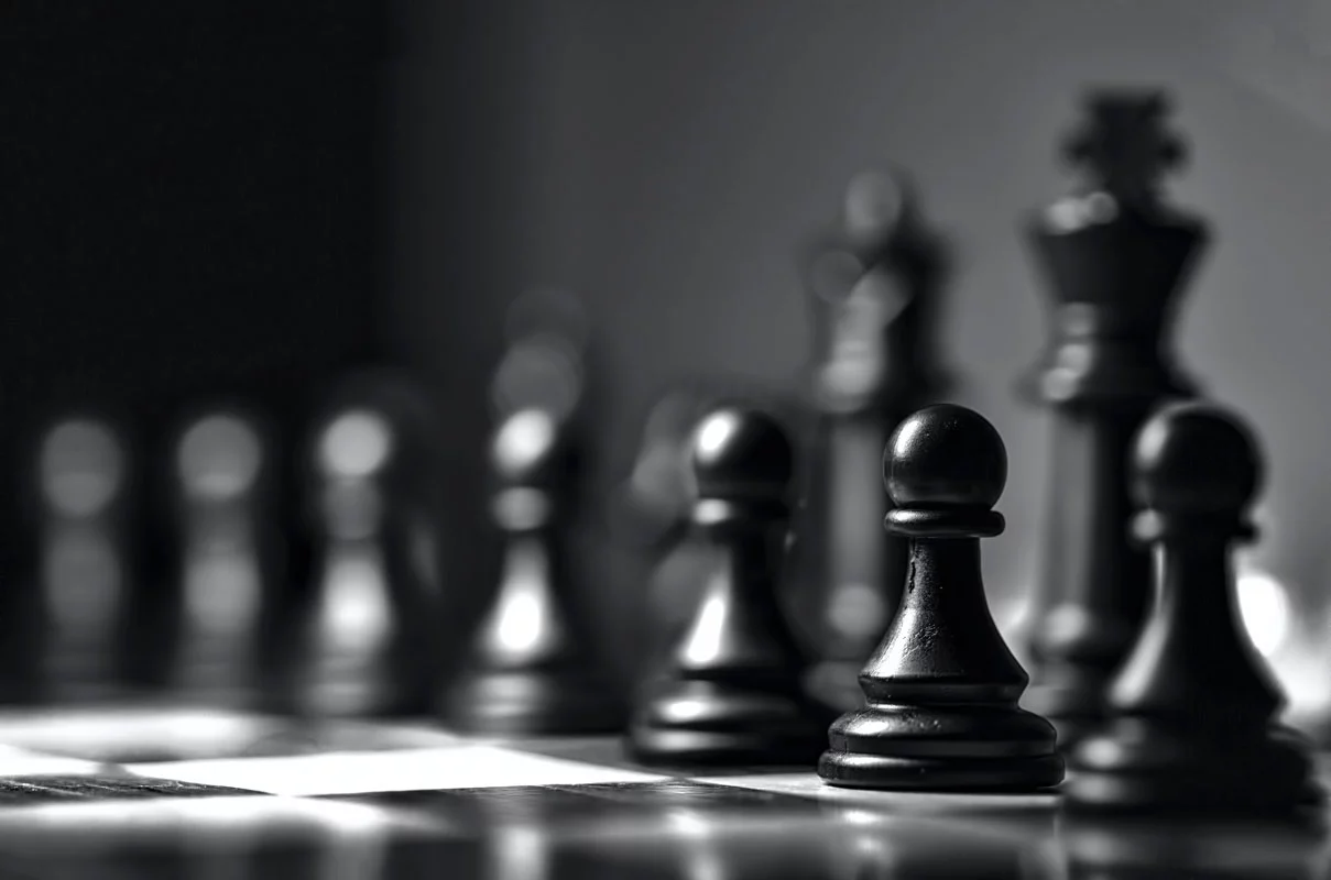 Chess pieces representing careful strategy